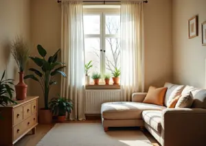 Освежение комнаты бюджетным косметическим ремонтом за выходные с покраской стен и обновлением текстиля